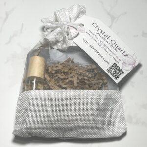 Crystal quartz gemstone roller