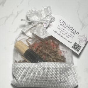 Obsidian gemstone roller