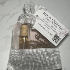Rose quartz gemstone roller